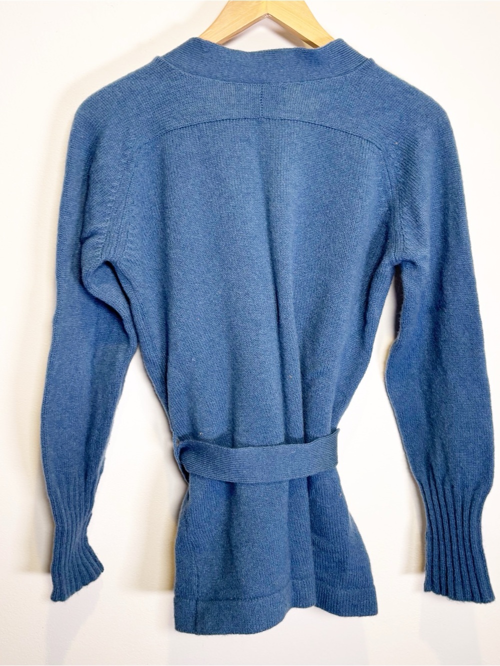 Vintage Simpson Piccadilly Scotland Shetland Wool Cardigan Skirt Set Blue - Picture 6 of 12